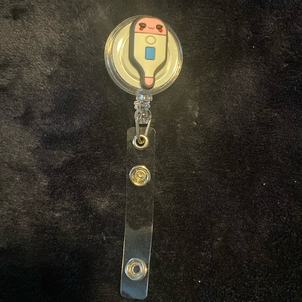 Cute thermometer badge reel